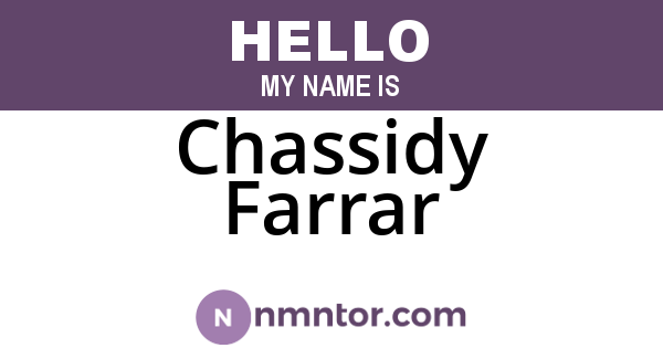 Chassidy Farrar