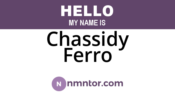 Chassidy Ferro