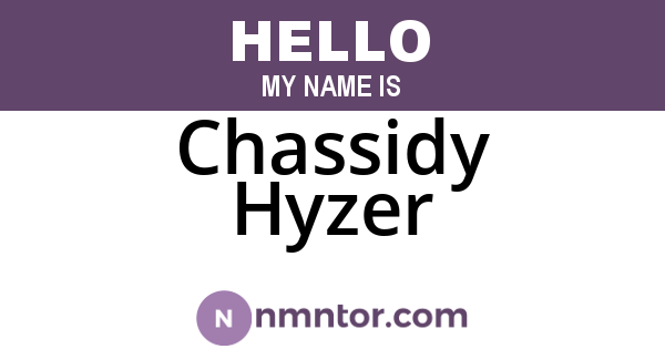 Chassidy Hyzer