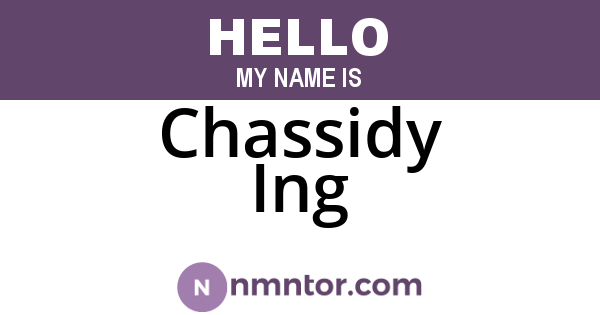 Chassidy Ing