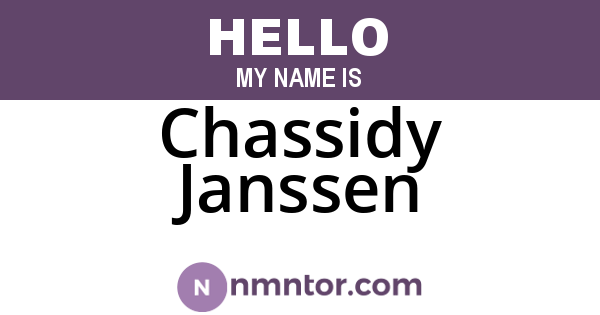 Chassidy Janssen