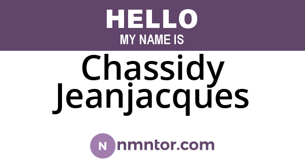Chassidy Jeanjacques