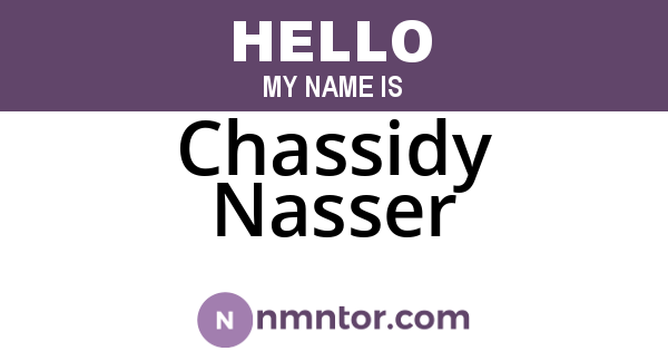 Chassidy Nasser