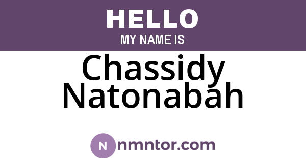 Chassidy Natonabah