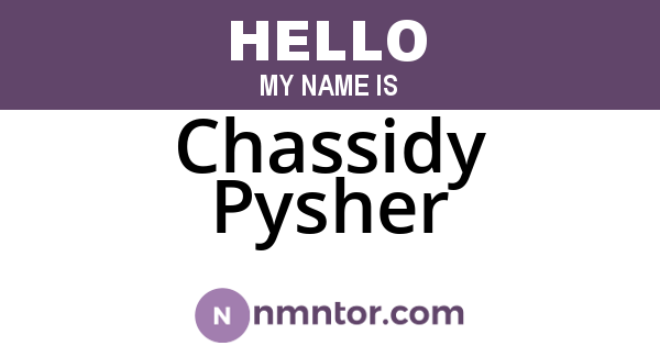 Chassidy Pysher