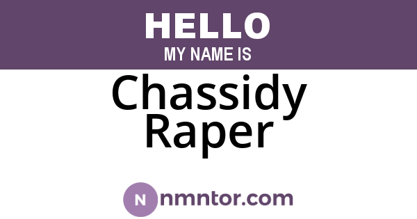 Chassidy Raper
