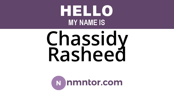 Chassidy Rasheed