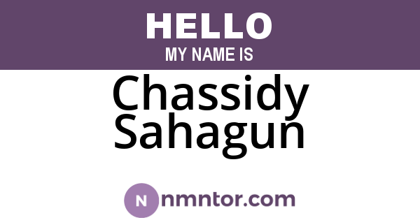 Chassidy Sahagun
