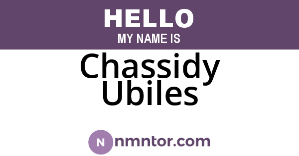 Chassidy Ubiles