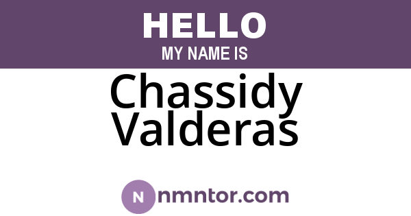 Chassidy Valderas