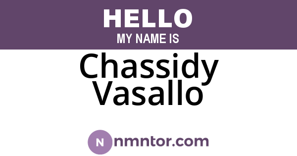 Chassidy Vasallo