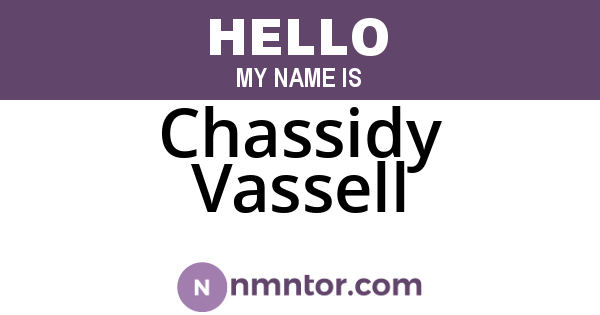 Chassidy Vassell