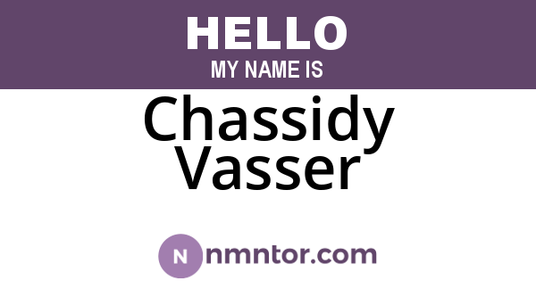 Chassidy Vasser