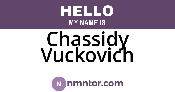 Chassidy Vuckovich