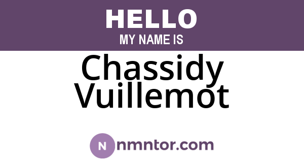 Chassidy Vuillemot
