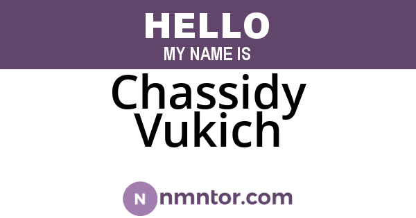 Chassidy Vukich