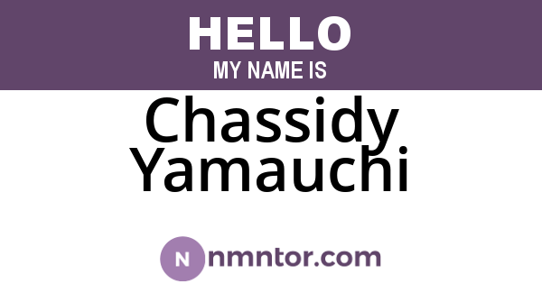 Chassidy Yamauchi
