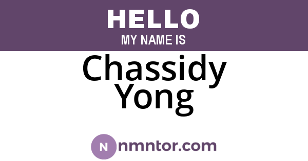 Chassidy Yong
