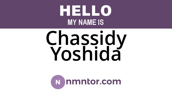 Chassidy Yoshida