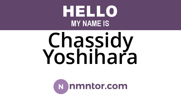 Chassidy Yoshihara