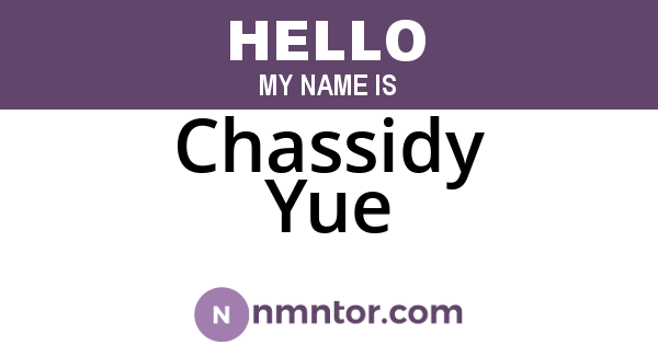 Chassidy Yue