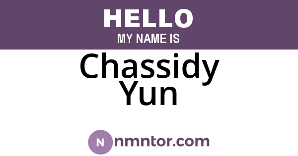 Chassidy Yun