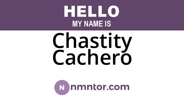 Chastity Cachero