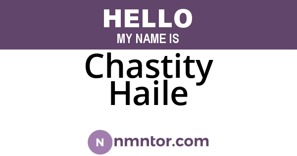 Chastity Haile