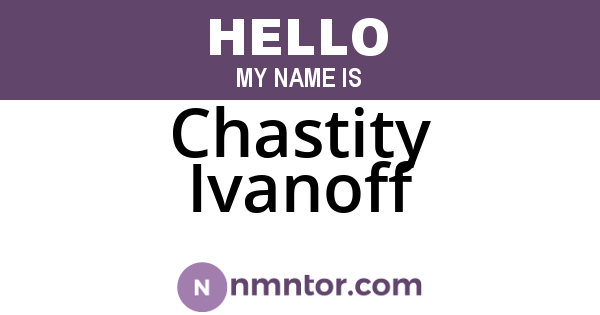 Chastity Ivanoff