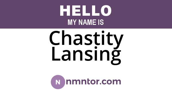 Chastity Lansing
