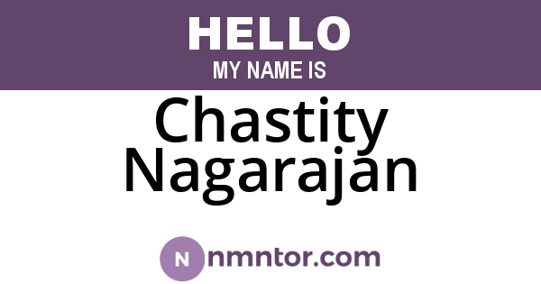 Chastity Nagarajan