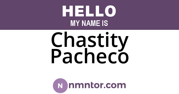 Chastity Pacheco