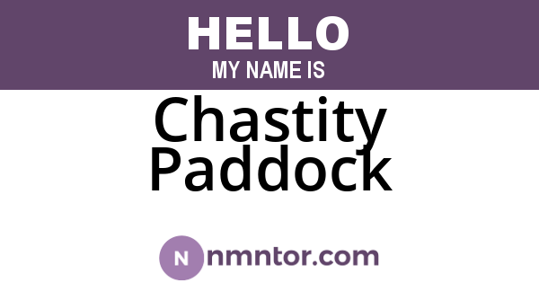 Chastity Paddock