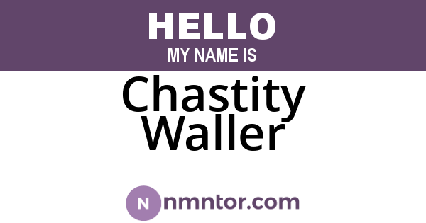 Chastity Waller