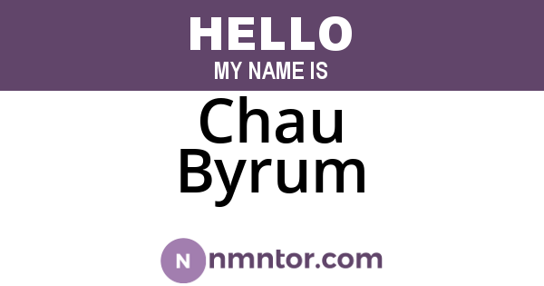 Chau Byrum