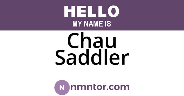 Chau Saddler