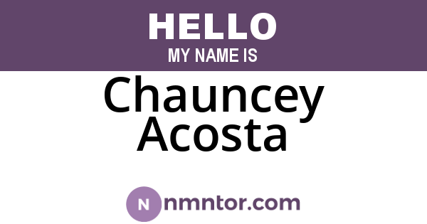 Chauncey Acosta