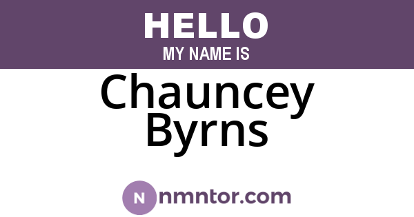 Chauncey Byrns