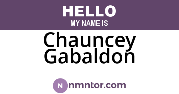 Chauncey Gabaldon