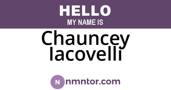 Chauncey Iacovelli