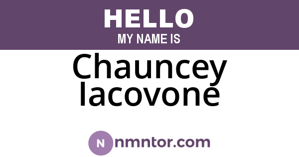 Chauncey Iacovone
