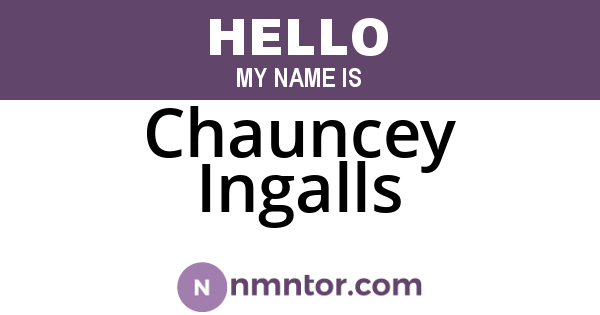 Chauncey Ingalls