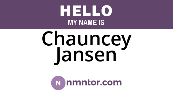 Chauncey Jansen