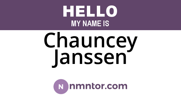 Chauncey Janssen
