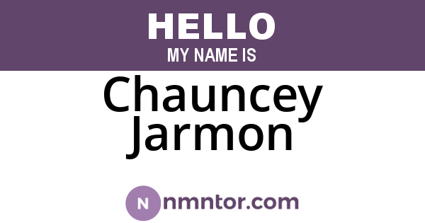 Chauncey Jarmon