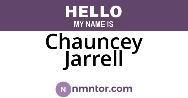 Chauncey Jarrell
