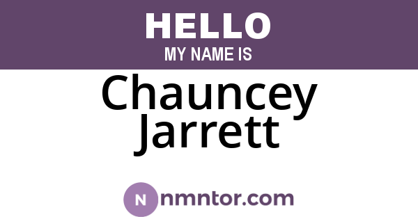 Chauncey Jarrett