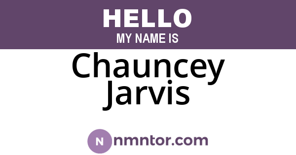 Chauncey Jarvis