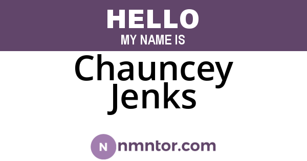 Chauncey Jenks