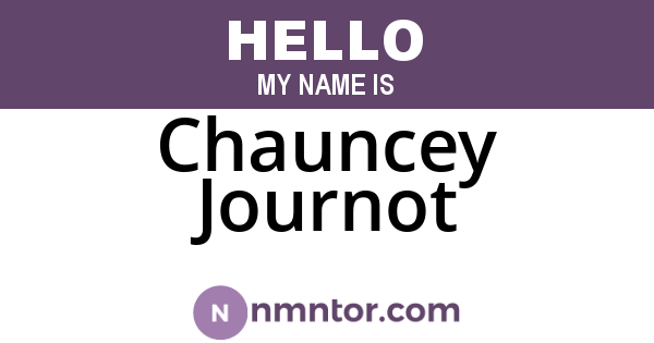 Chauncey Journot